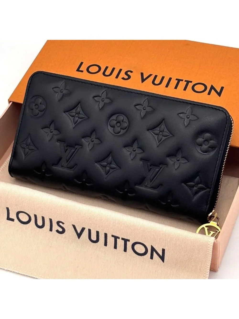 Louis Vuitton Monogram Cousin Zippy Wallet Noir